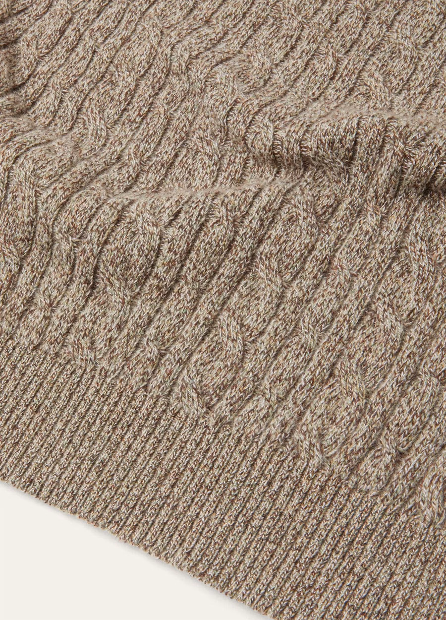 Ground Coffee Treccia Crewneck Baby Cashmere