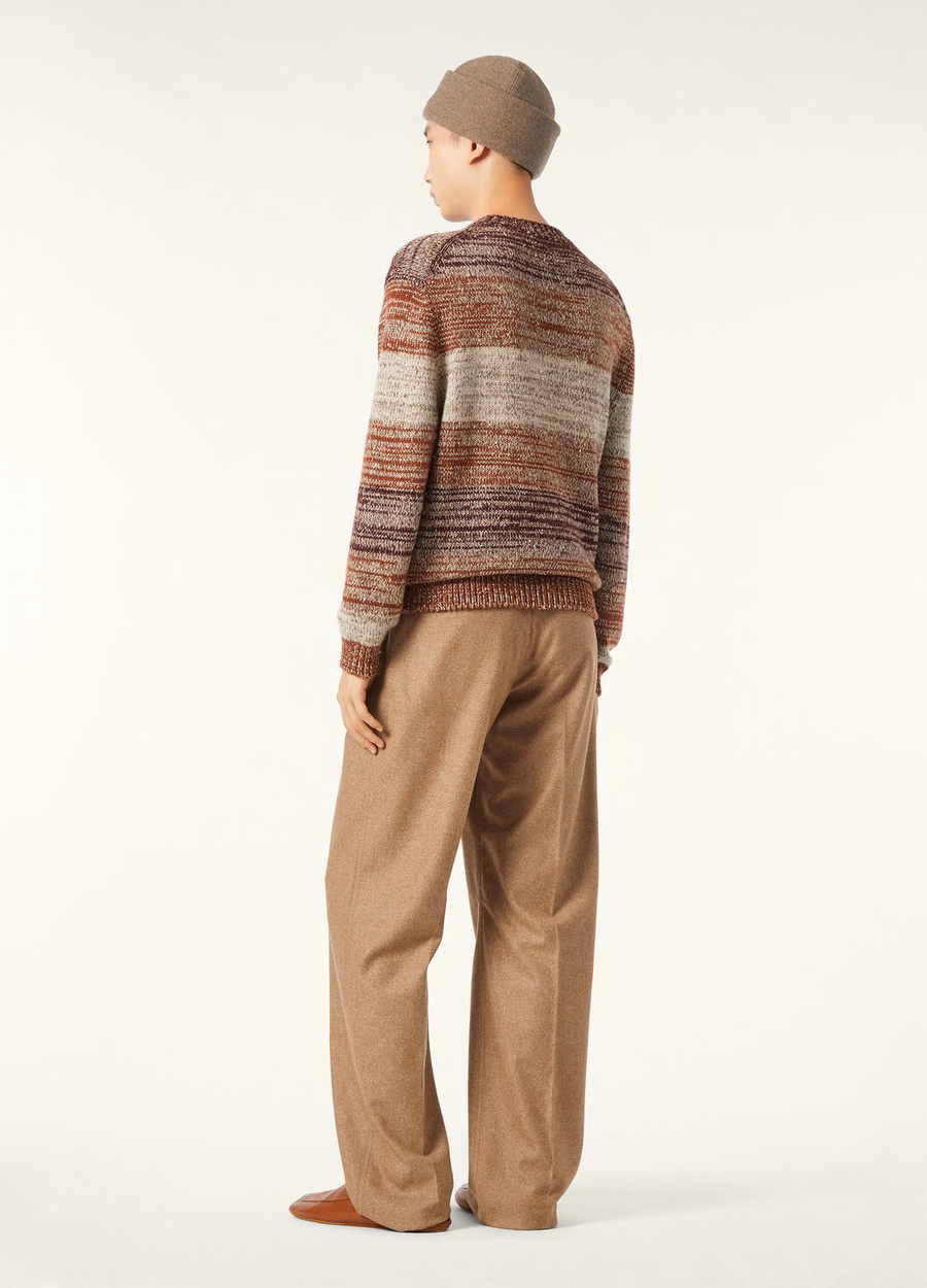 Ispra Crewneck Zijde Kasjmier Kasha/Nootmuskaat/Boysenberry