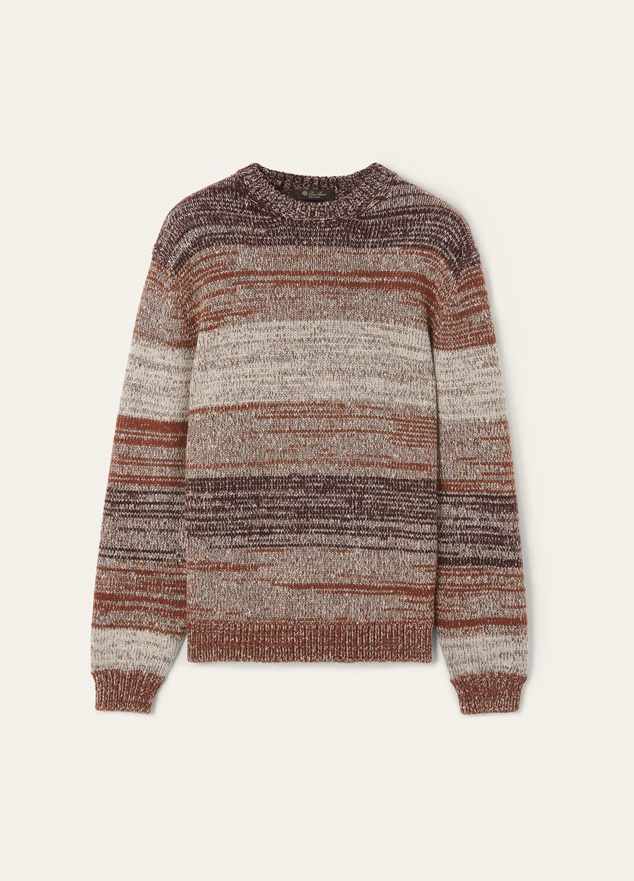 Ispra Crewneck Zijde Kasjmier Kasha/Nootmuskaat/Boysenberry