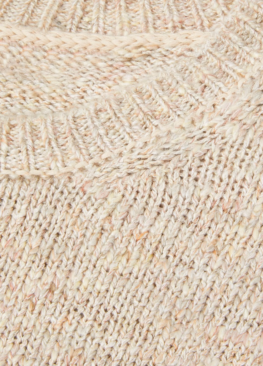 Verbania Crewneck in zijde-kasjmier hooiveld