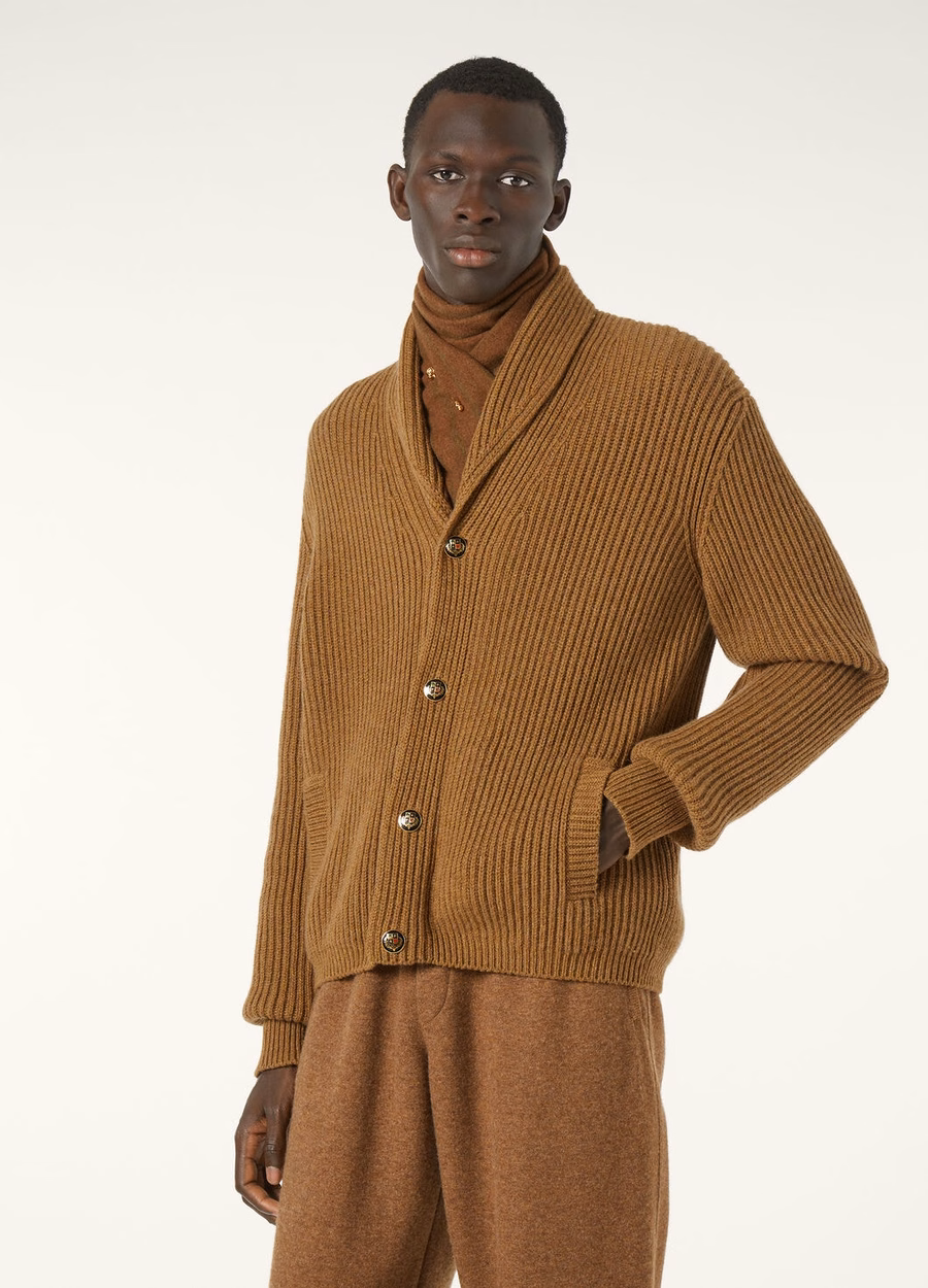Fobello Cardigan Baby Cashmere Camel Oasis Melange