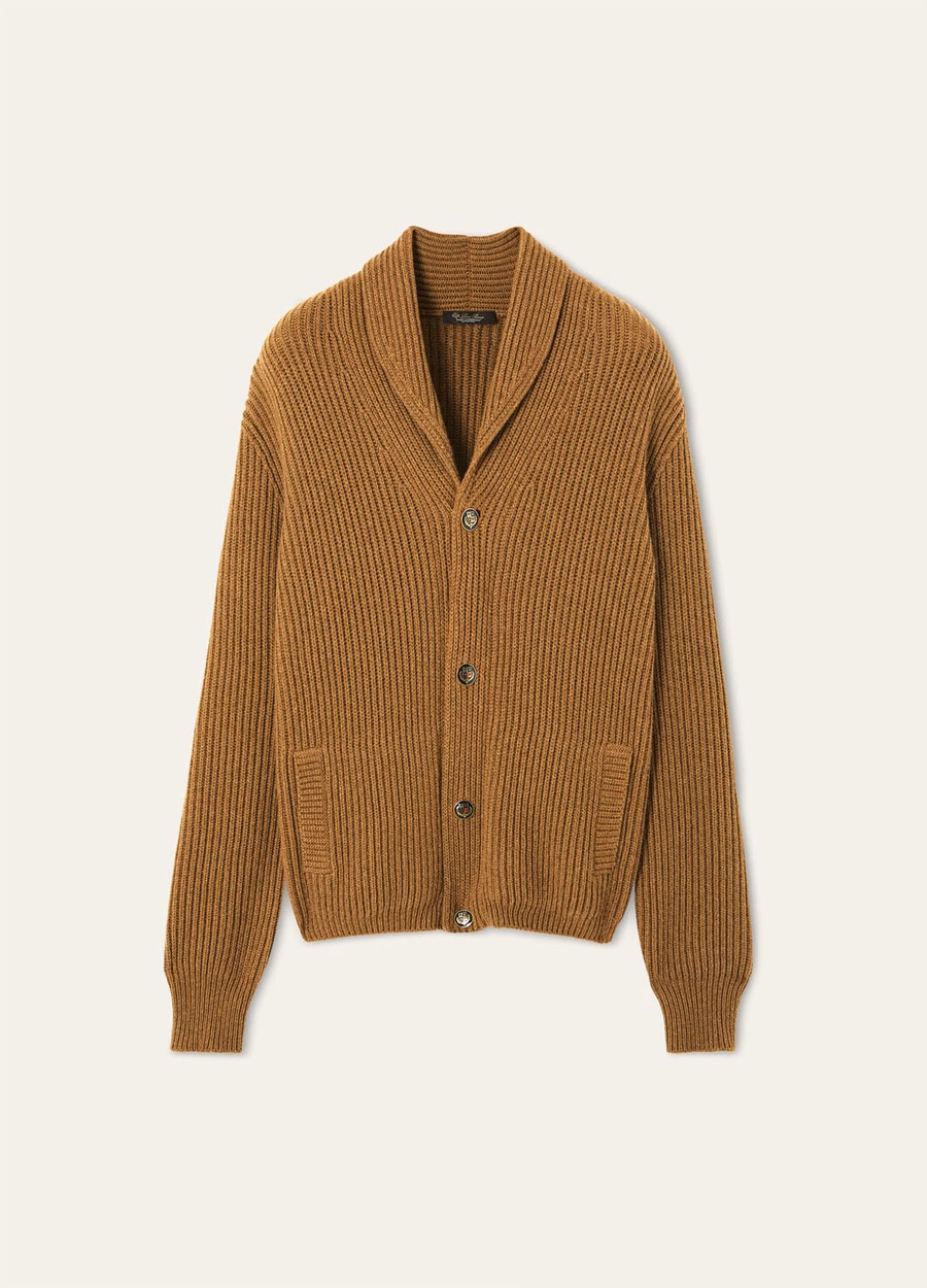Fobello Cardigan Baby Cashmere Camel Oasis Melange