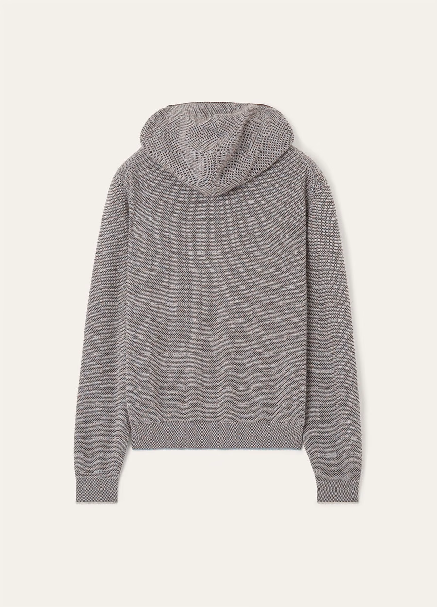 Varallo Hooded Bomber Baby Cashmere Waves On The Cliff