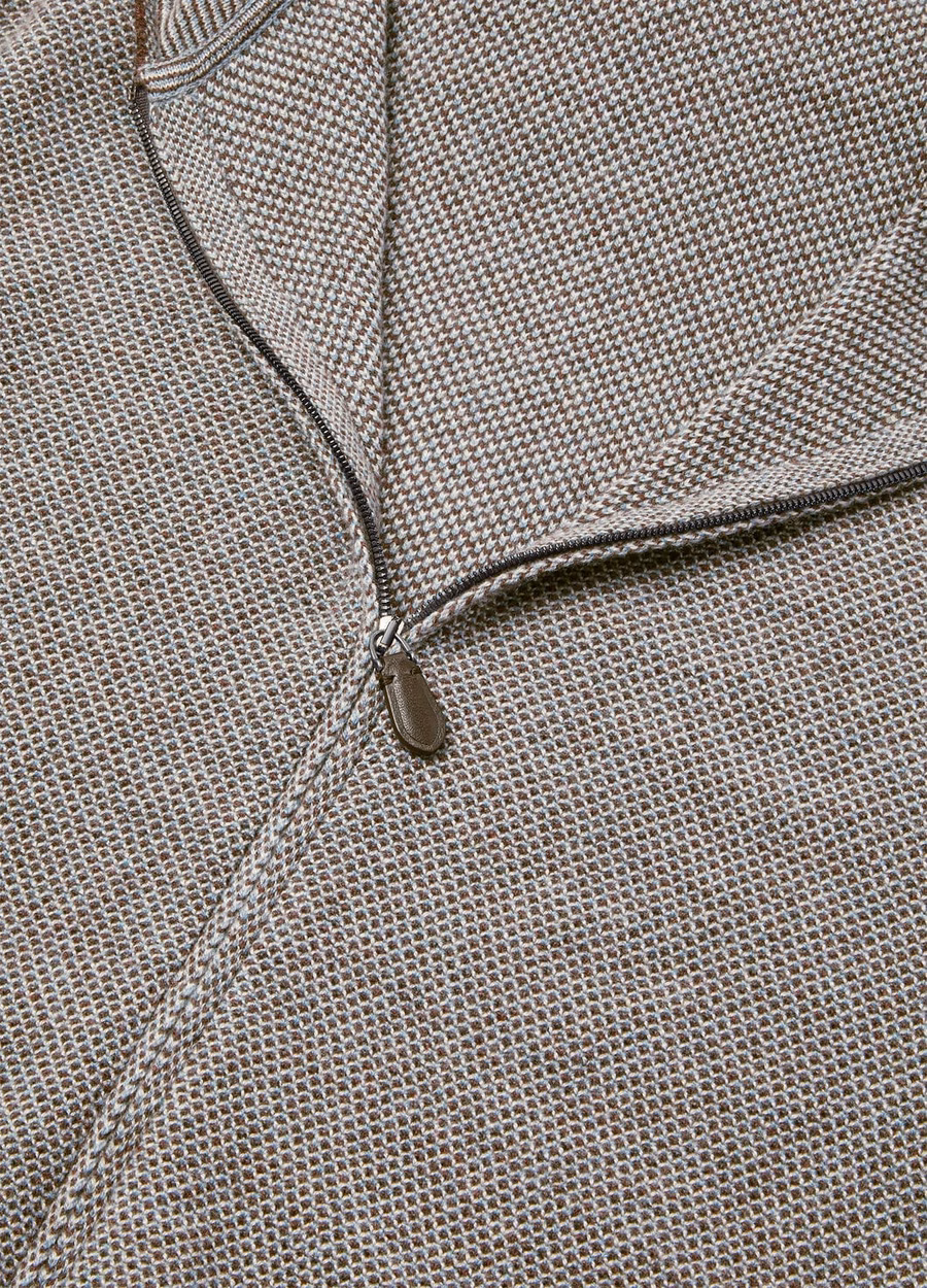 Varallo Hooded Bomber Baby Cashmere Waves On The Cliff