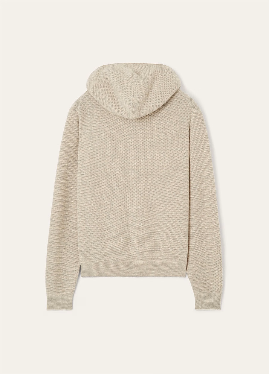Varallo Baby Cashmere Hooded Bomber Jacket Magnolia Petale