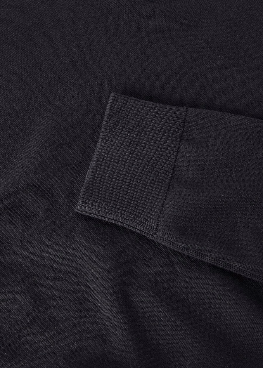 Siena katoen-zijden poloshirt zwart