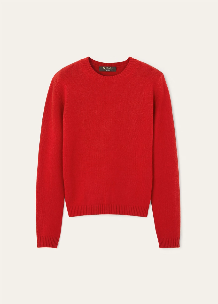 Parksville Crewneck Baby Cashmere Candy Apple Red