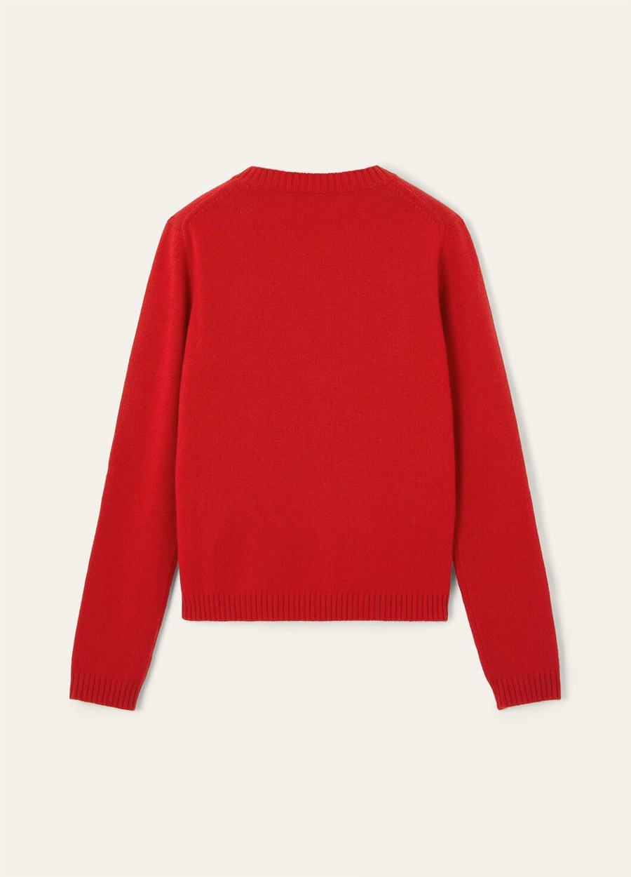 Parksville Crewneck Baby Cashmere Candy Apple Red