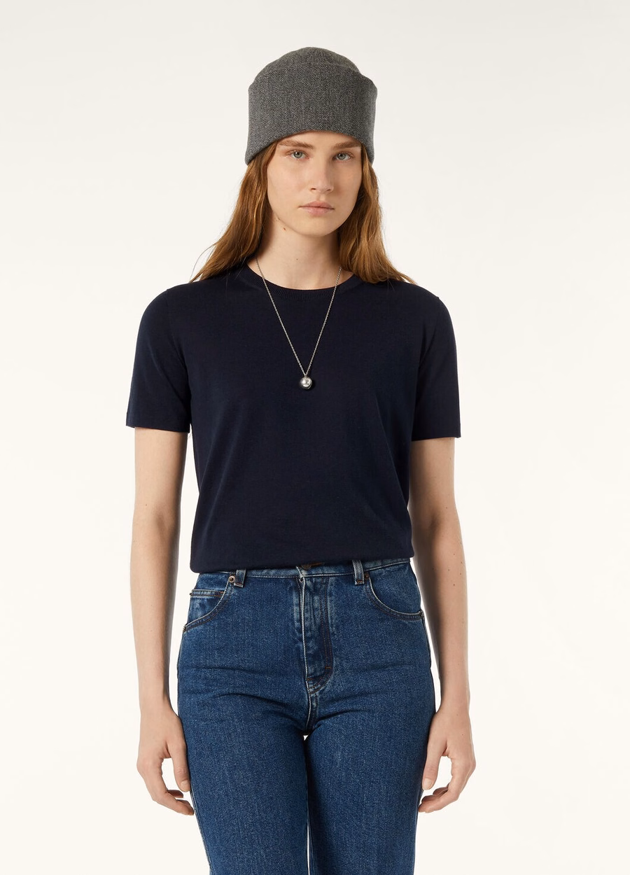 Angera Crewneck Katoen Marineblauw