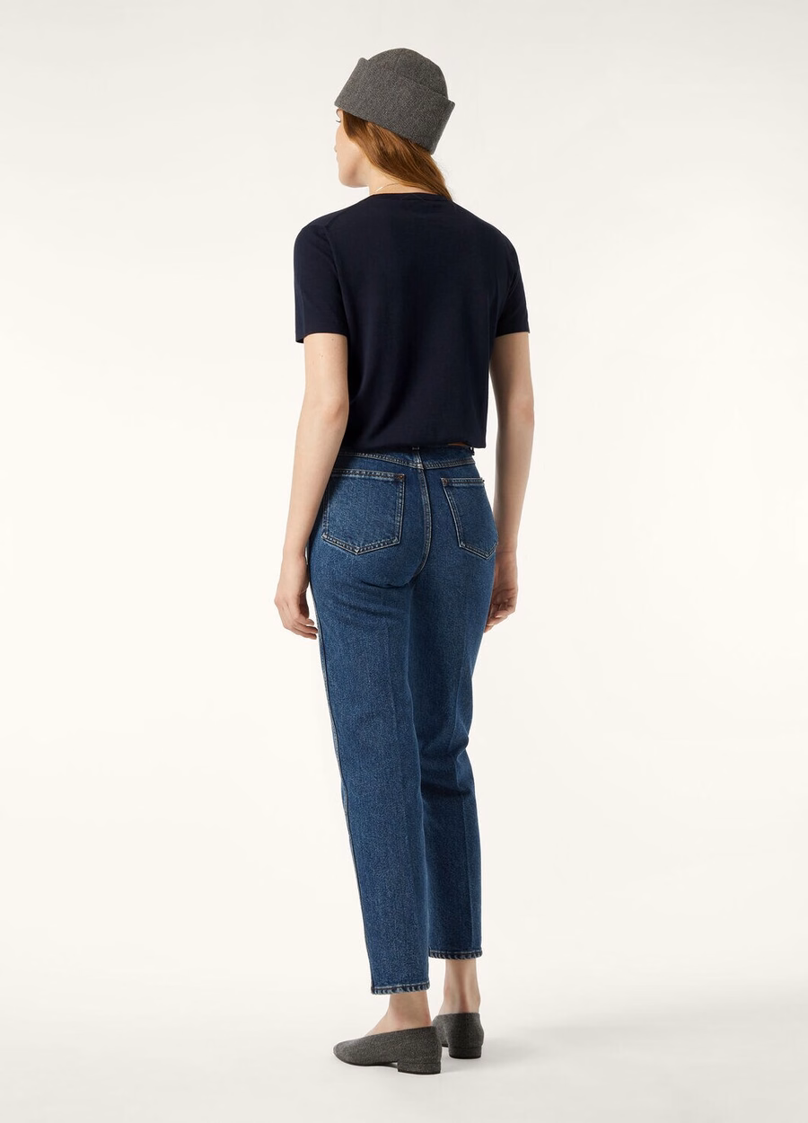 Angera Crewneck Katoen Marineblauw