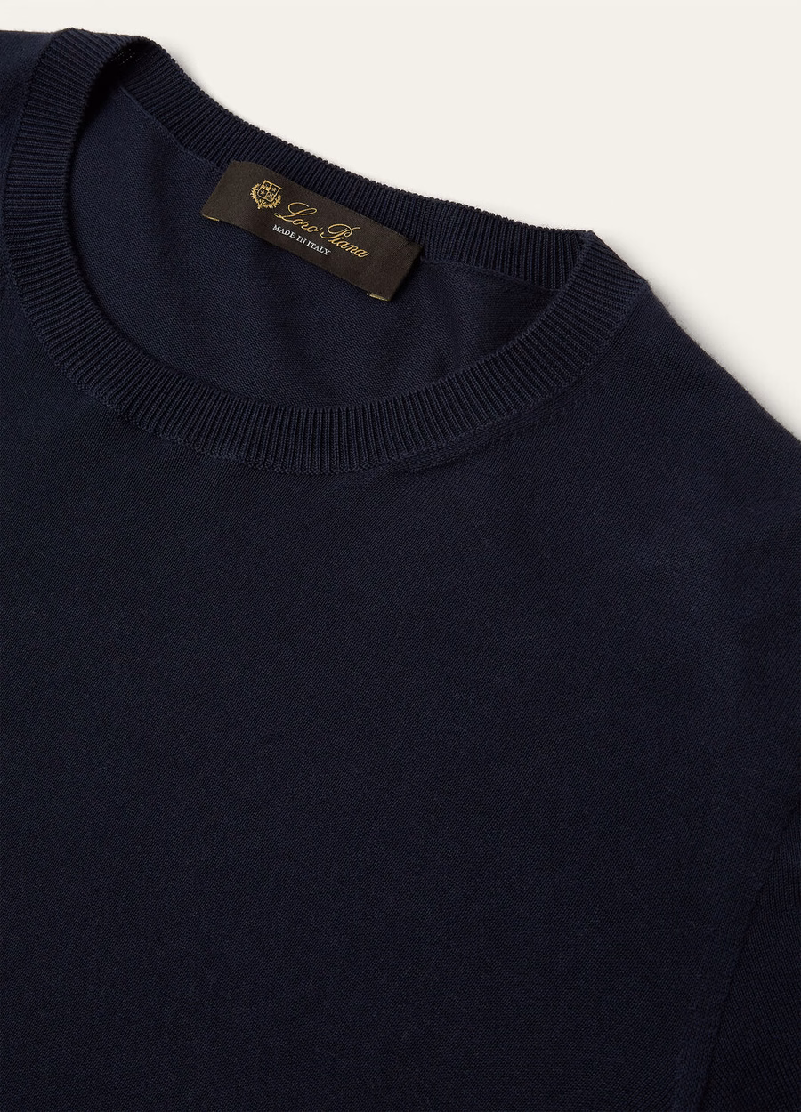 Angera Crewneck Katoen Marineblauw
