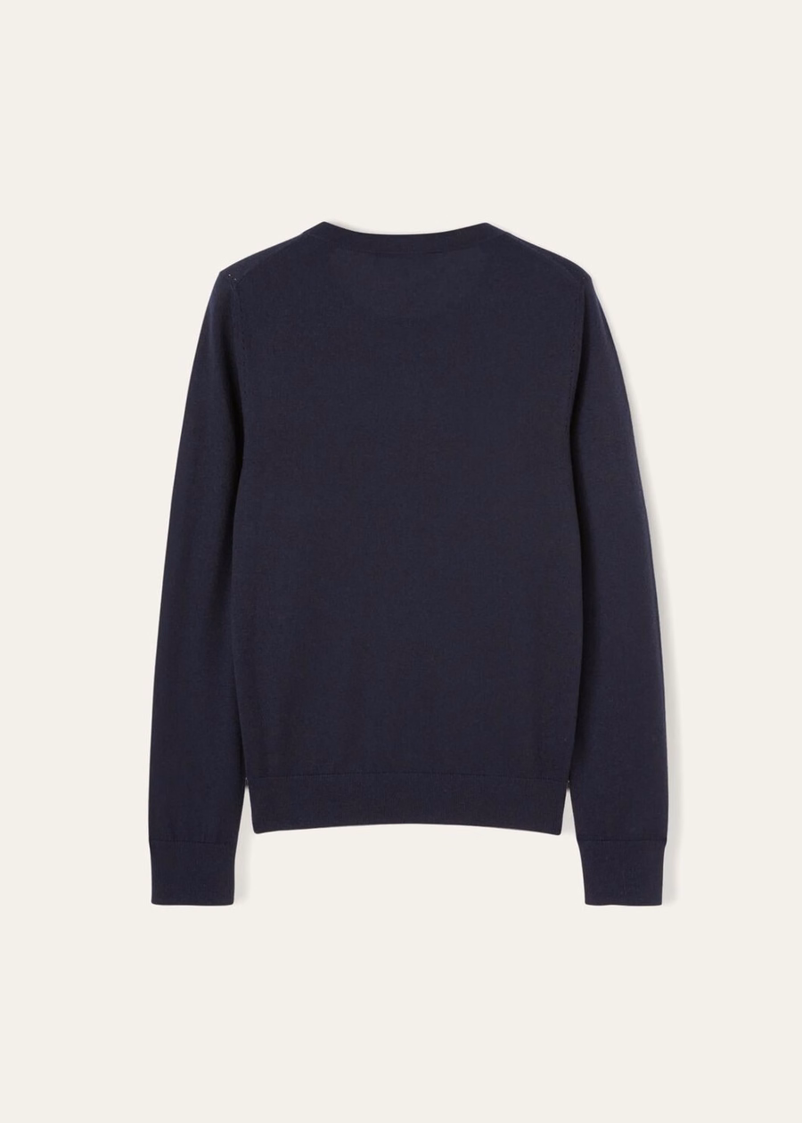 Neo Piuma Crewneck Kasjmier Marineblauw