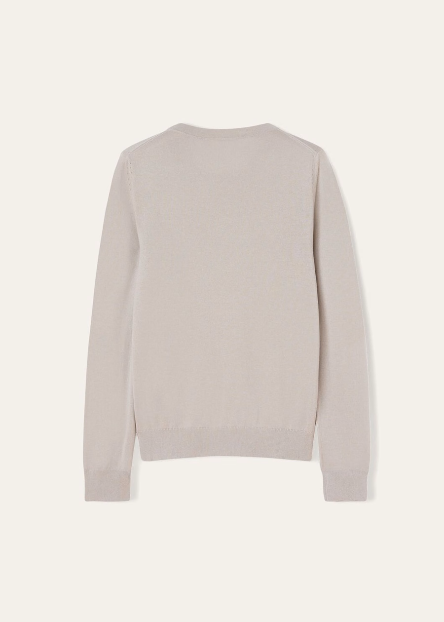 Neo Piuma Crewneck Cashmere Azure Grey/Denim Blue