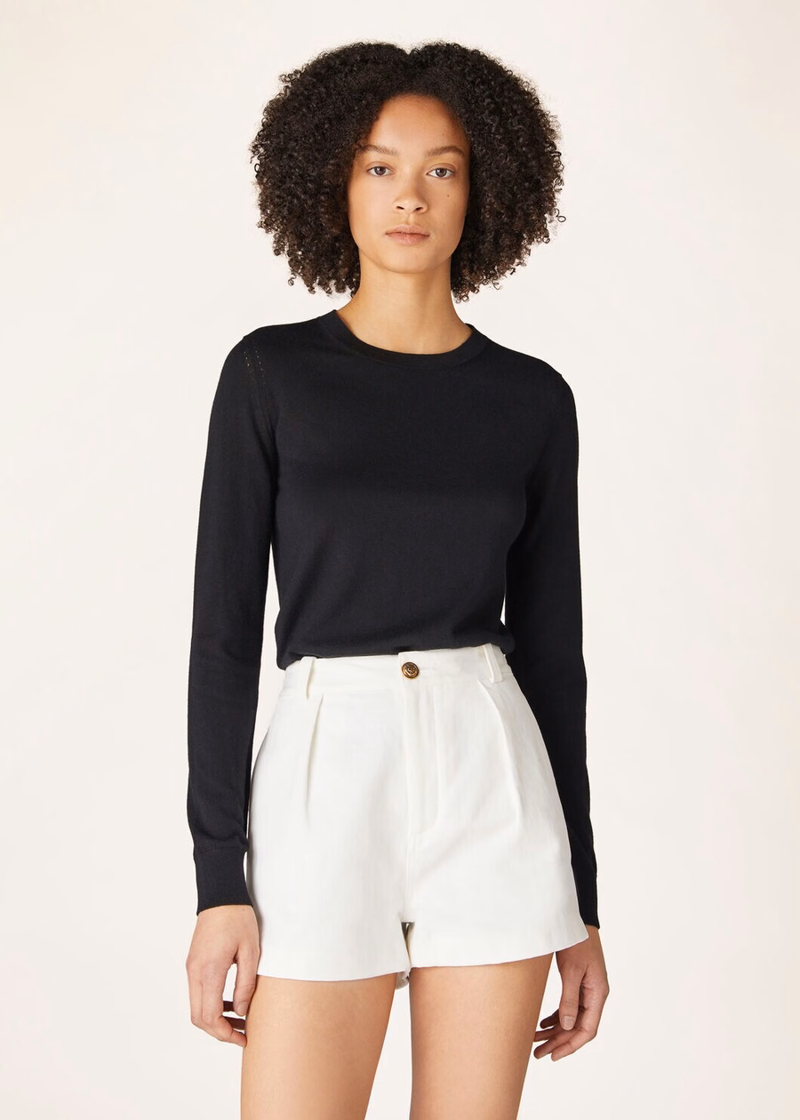 Neo Piuma Crewneck Kasjmier Zwart