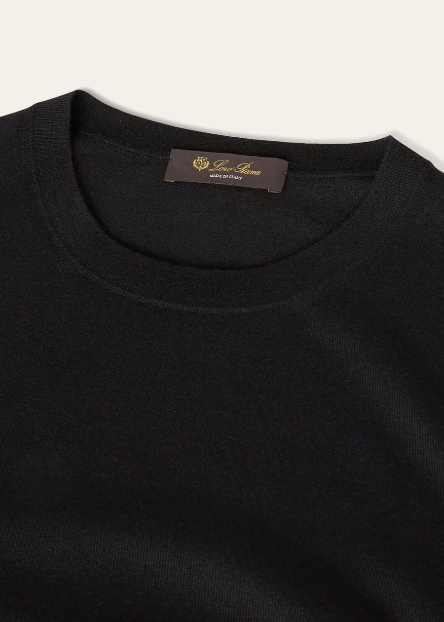 Neo Piuma Crewneck Kasjmier Zwart