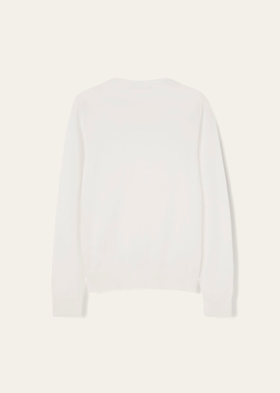 Neo Piuma Crewneck Kasjmier Wit