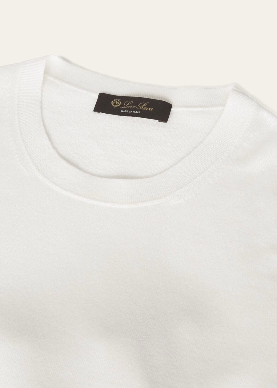 Neo Piuma Crewneck Kasjmier Wit