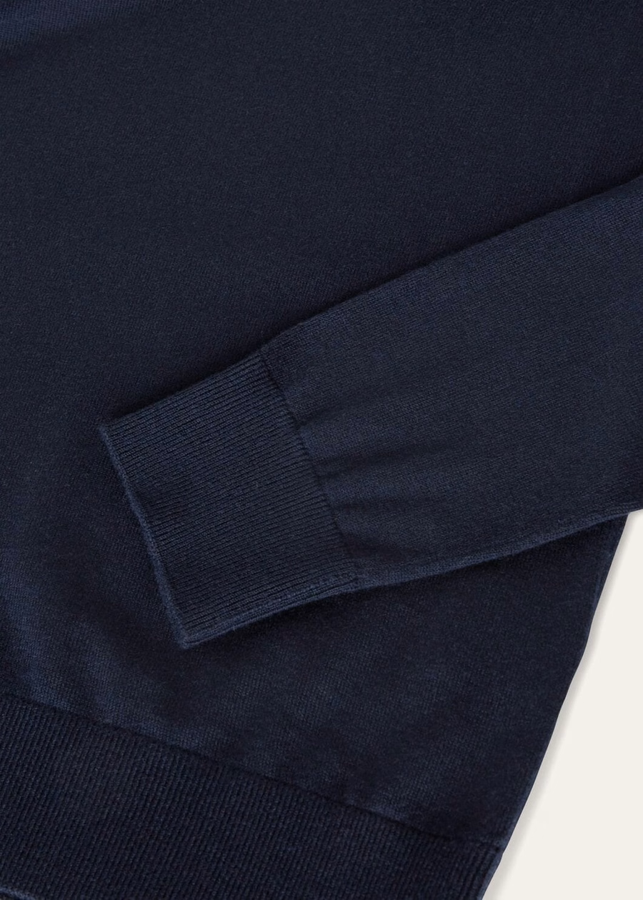 Nieuwe Piuma V-Deck Cashmere Marineblauw