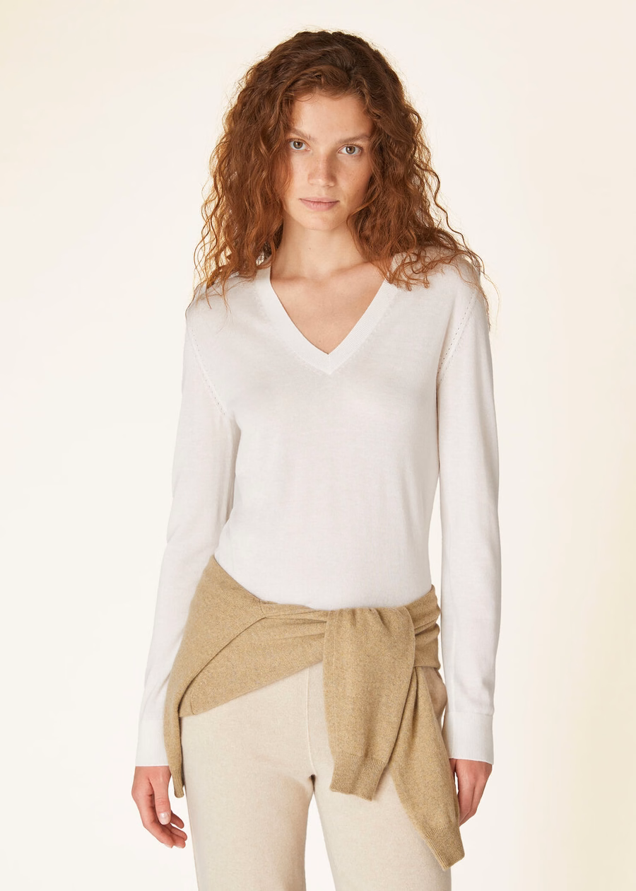 Nieuwe Piuma V-Deck Cashmere White