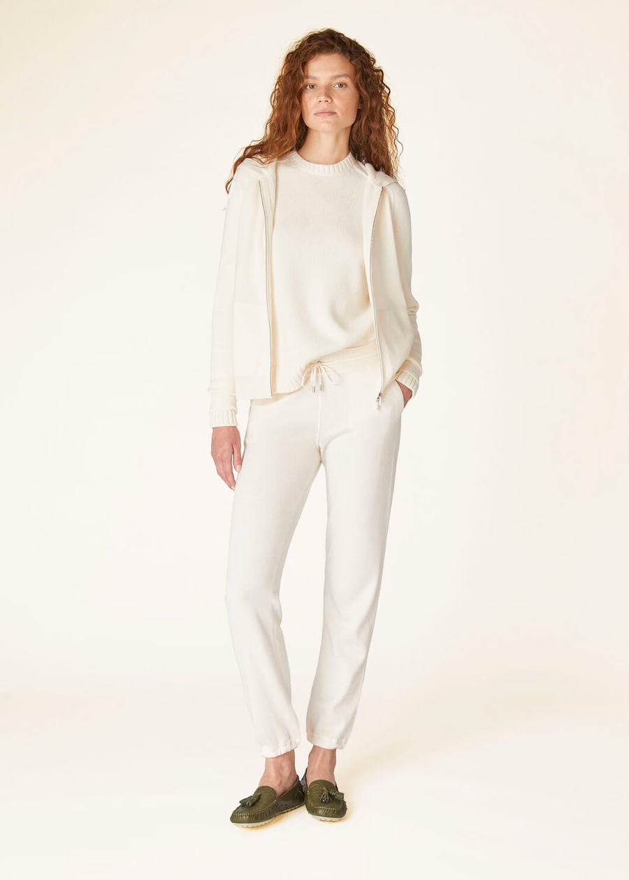 Parksville Crewneck Baby Cashmere White Titanium