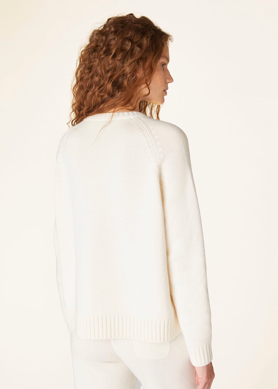 Parksville Crewneck Baby Cashmere White Titanium