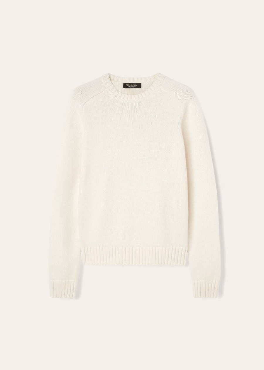 Parksville Crewneck Baby Cashmere White Titanium