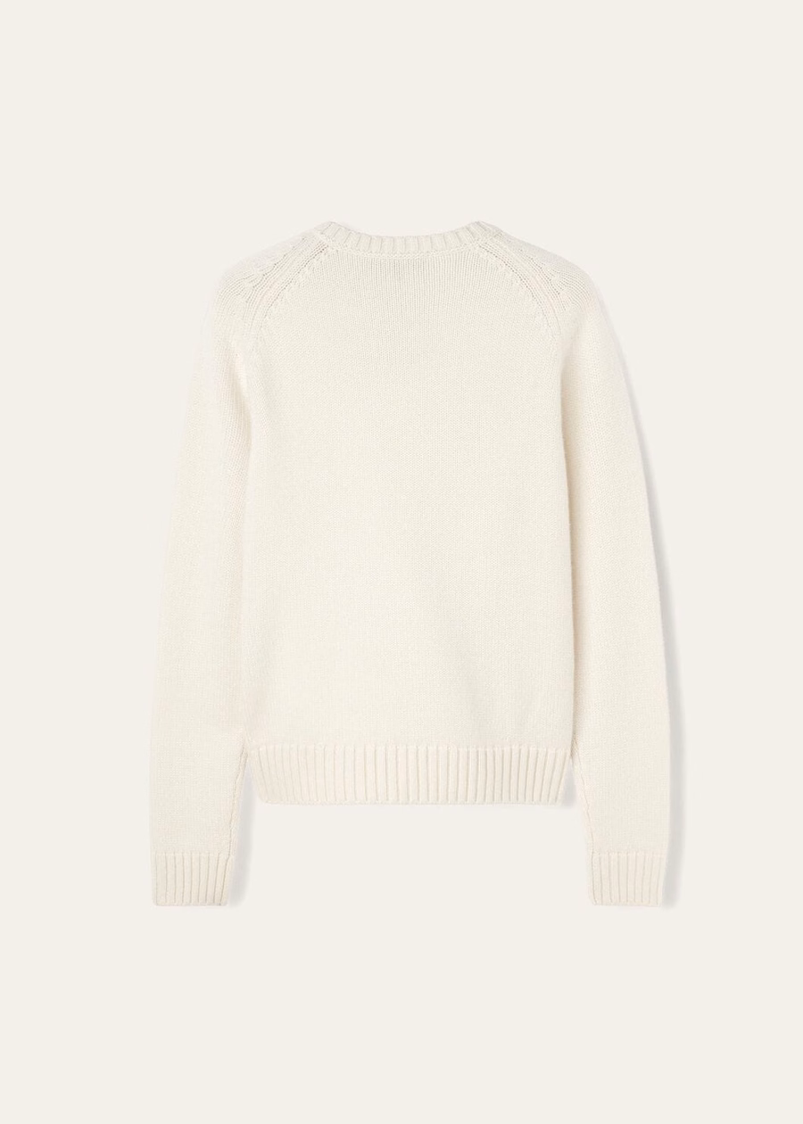 Parksville Crewneck Baby Cashmere White Titanium