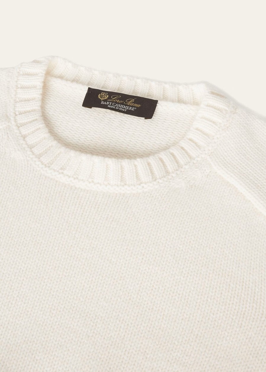 Parksville Crewneck Baby Cashmere White Titanium