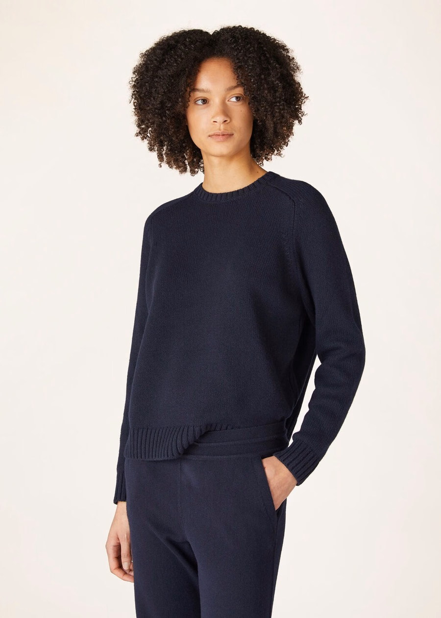 Parksville Crewneck Baby Cashmere Navy
