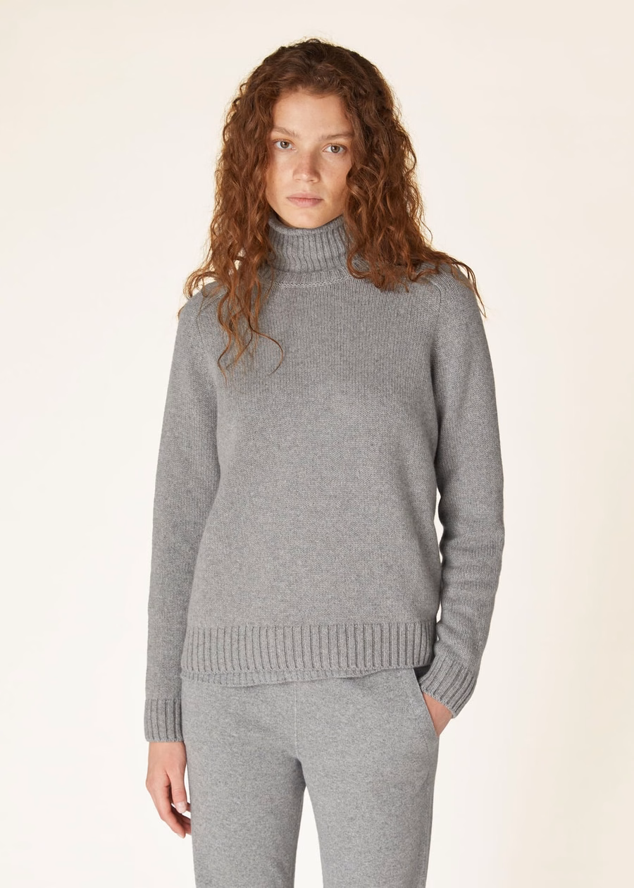 Parksville Crewneck Baby Cashmere Flannel Melange