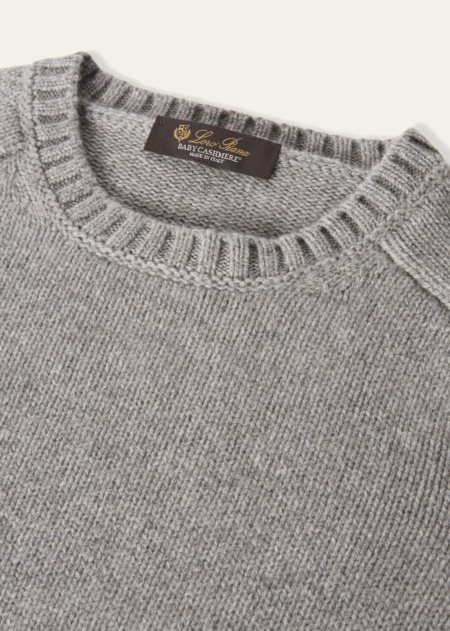 Parksville Crewneck Baby Cashmere Flannel Melange
