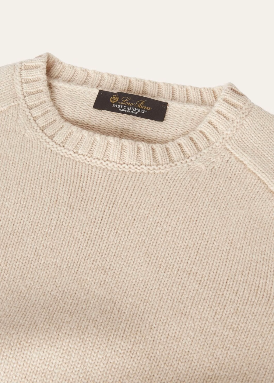 Parksville Crewneck Baby Cashmere Natural Melange