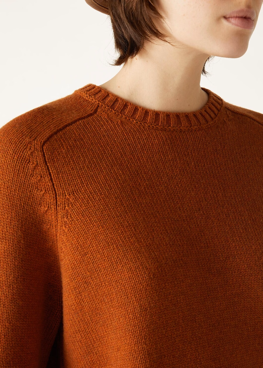 Parksville Crewneck Baby Cashmere Autumn Blaze Melange