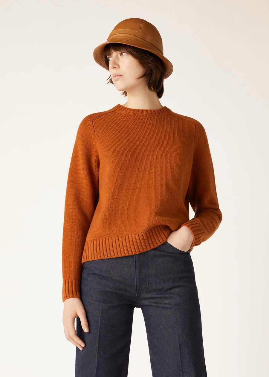 Parksville Crewneck Baby Cashmere Autumn Blaze Melange