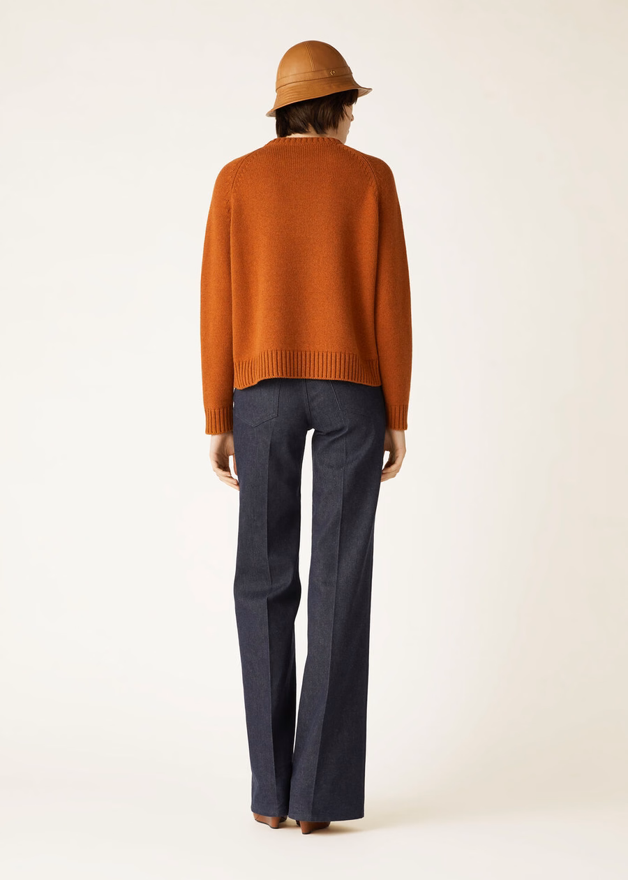Parksville Crewneck Baby Cashmere Autumn Blaze Melange