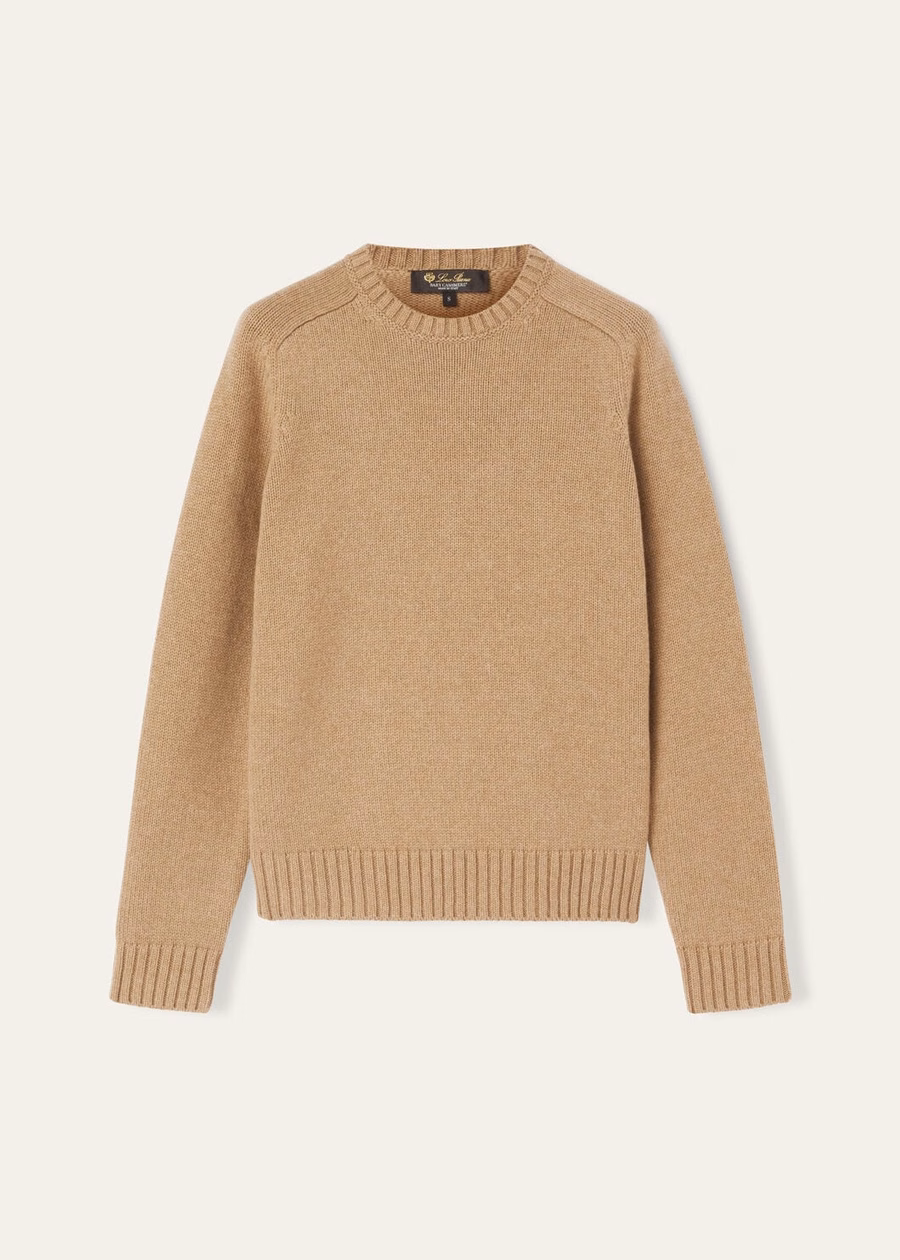 Parksville Crewneck Baby Cashmere Golden Wheat Melange