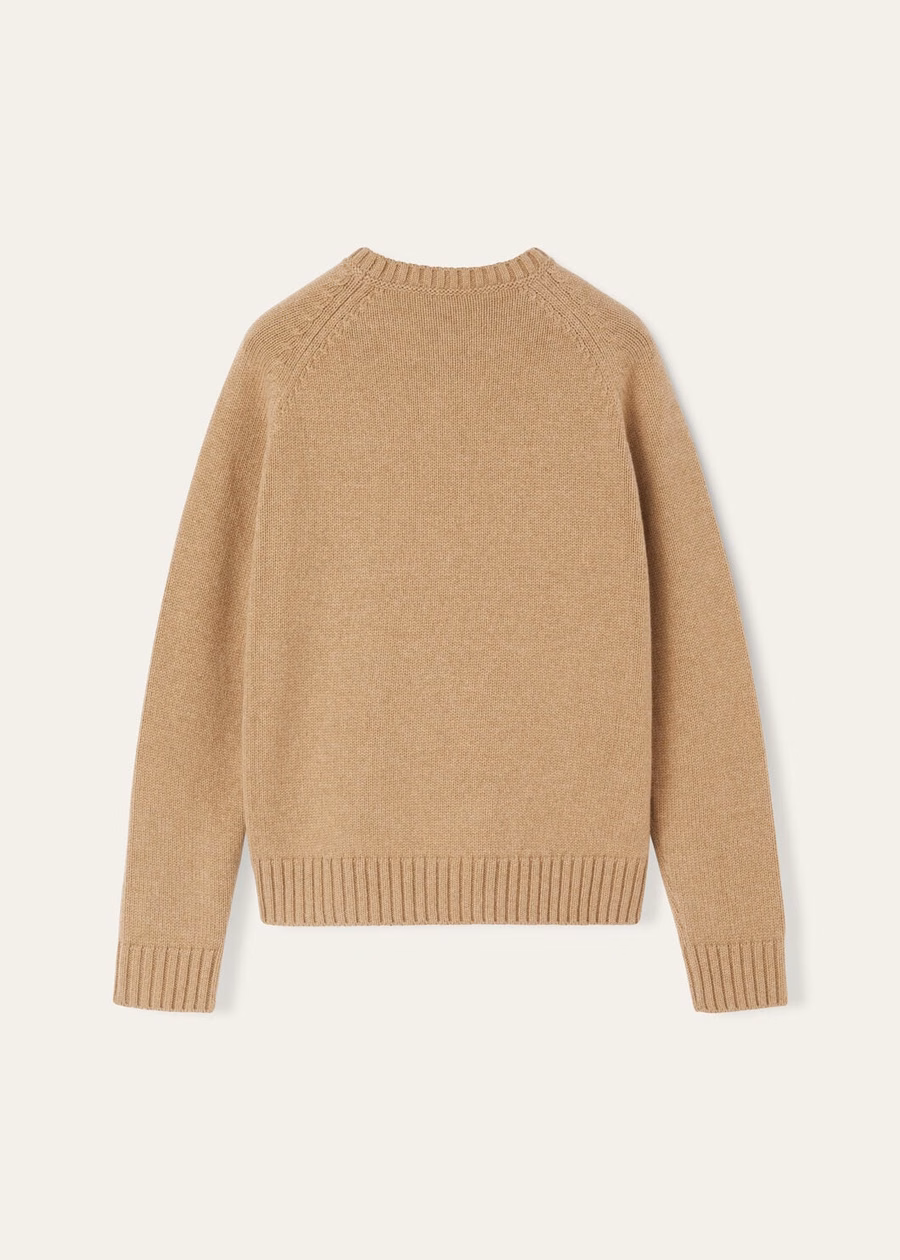 Parksville Crewneck Baby Cashmere Golden Wheat Melange