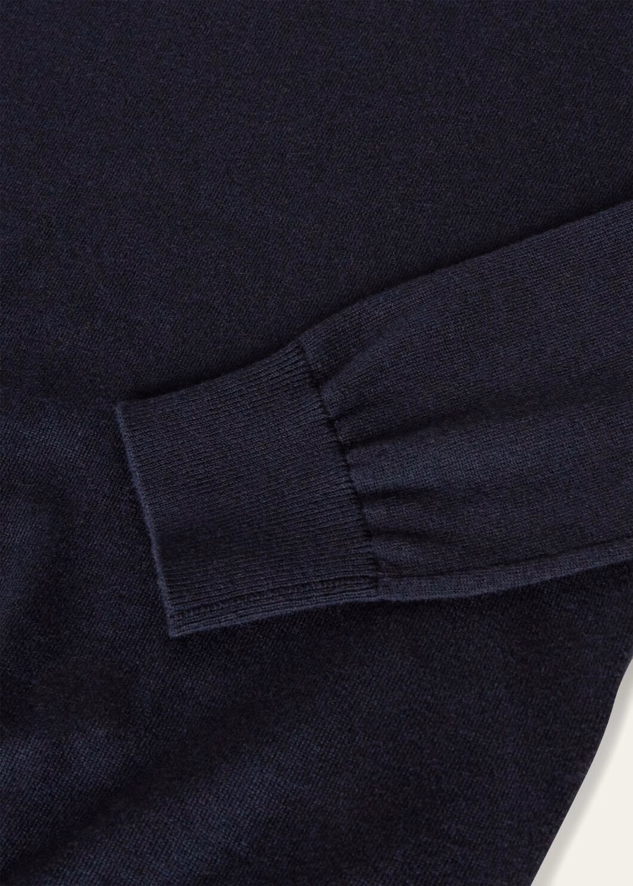 Neo Piuma coltrui van kasjmier in marineblauw