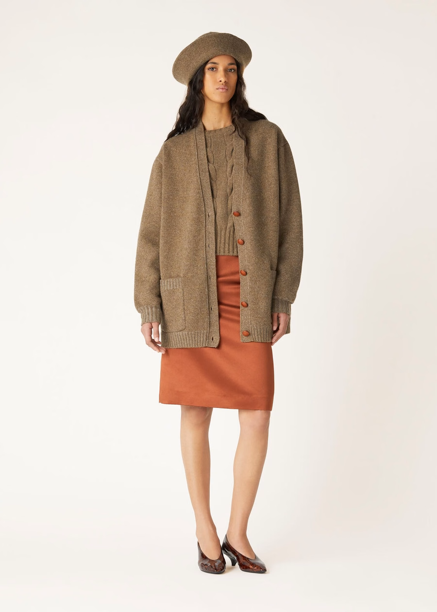 Napier Crewneck Baby Cashmere Coarsehair® Tundra Melange