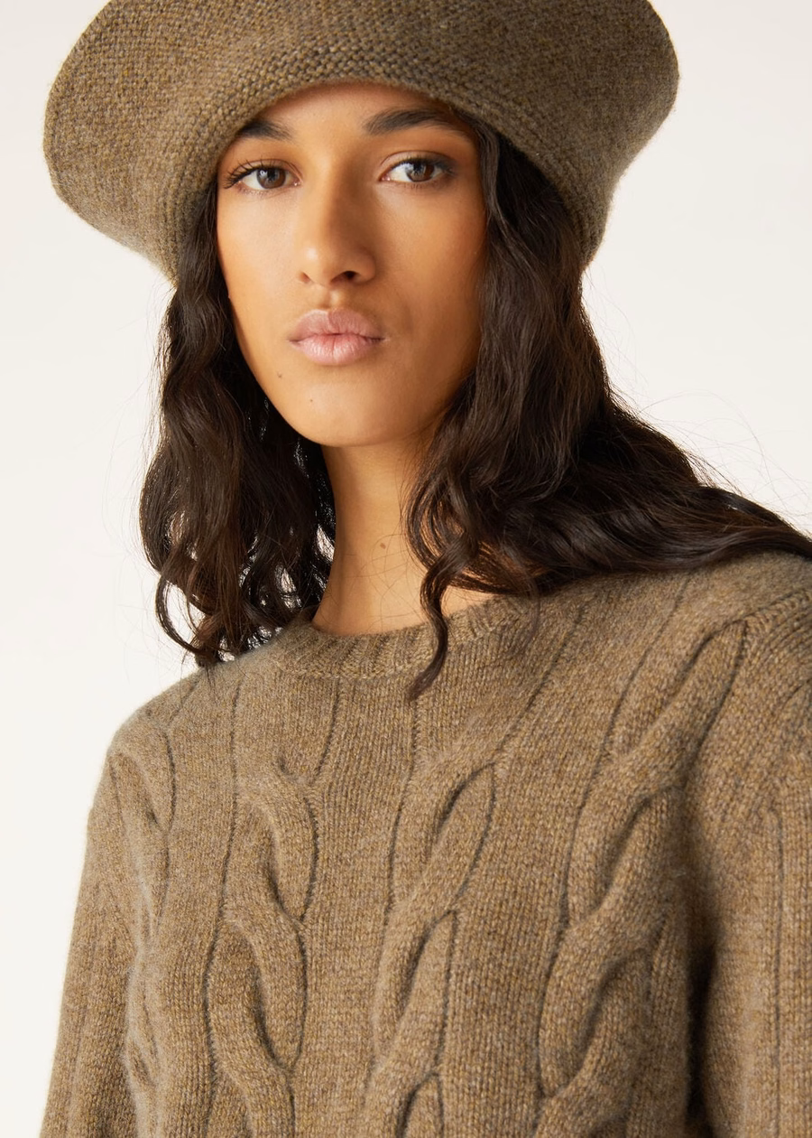 Napier Crewneck Baby Cashmere Coarsehair® Tundra Melange