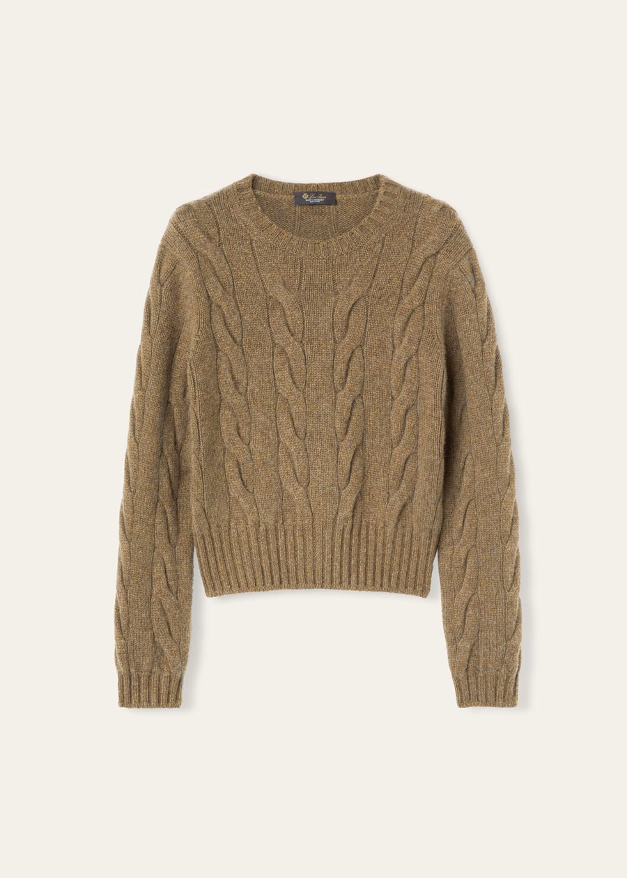 Napier Crewneck Baby Cashmere Coarsehair® Tundra Melange