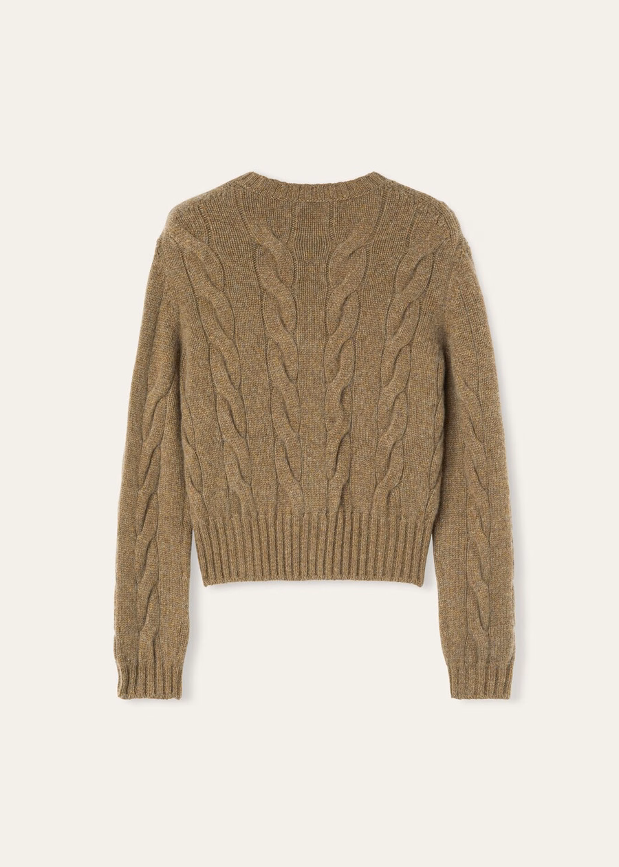 Napier Crewneck Baby Cashmere Coarsehair® Tundra Melange