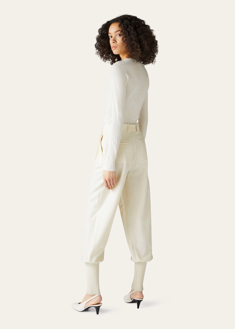 Taupo Virgin Wool Nougat Crewneck