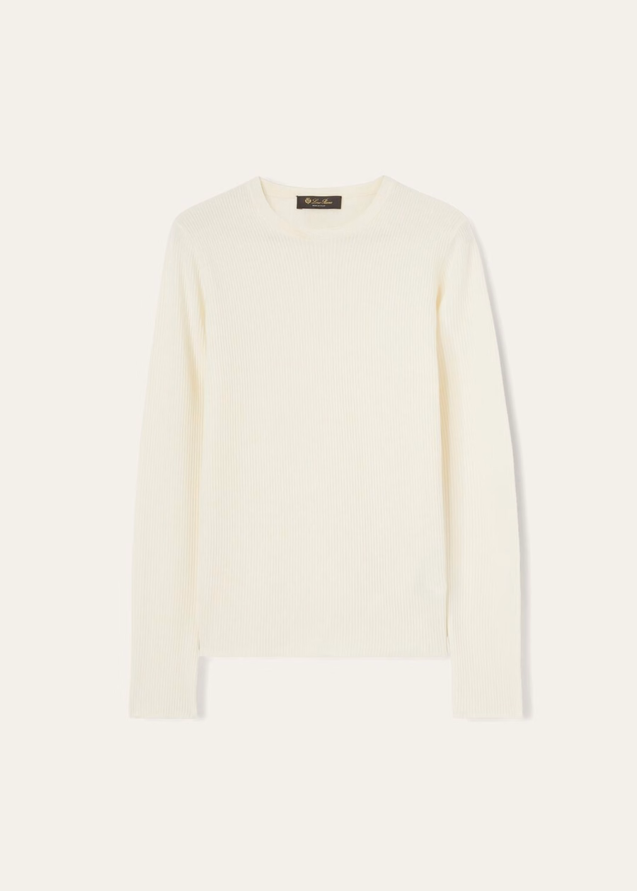 Taupo Virgin Wool Nougat Crewneck
