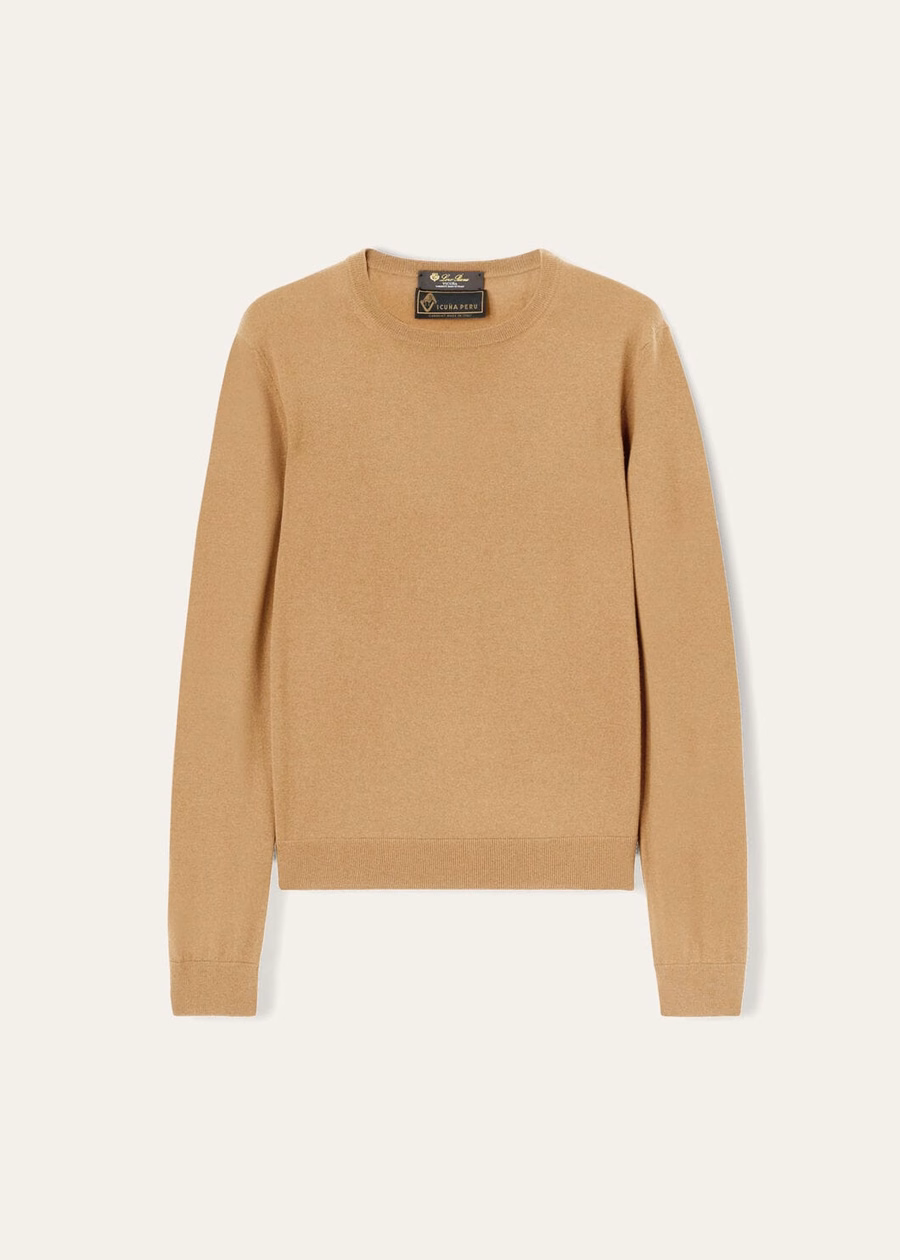 Vicuña met ronde hals Natuurlijk licht Vicuña