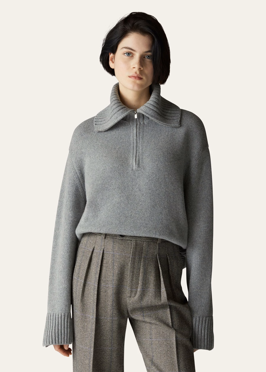Parksville Baby Cashmere Flannel Melange Sweater