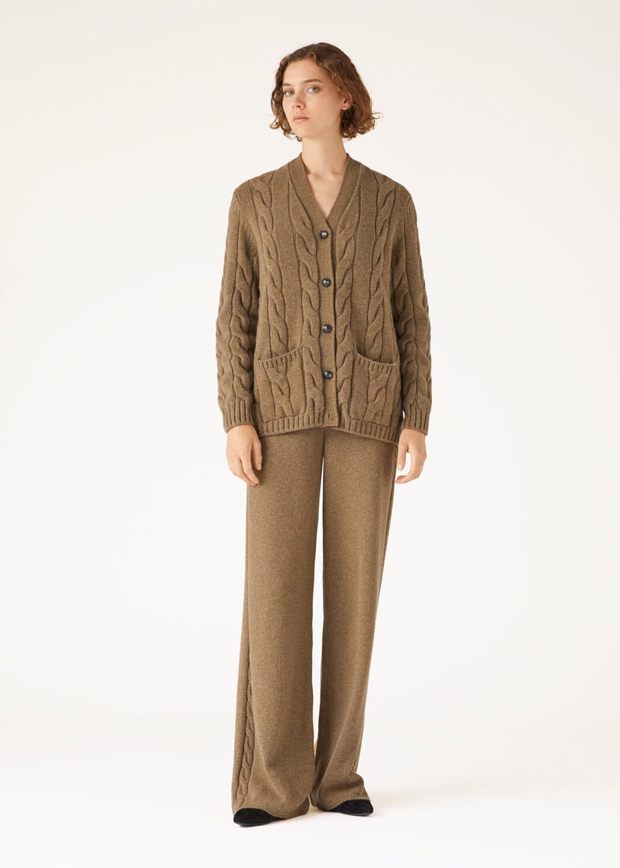 Napier Cardigan Baby Cashmere Coarsehair® Tundra Melange
