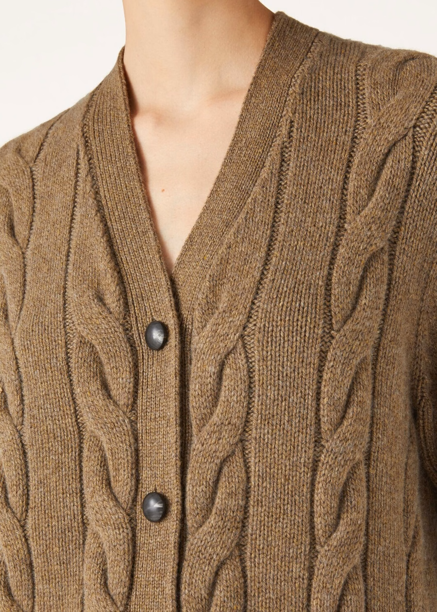 Napier Cardigan Baby Cashmere Coarsehair® Tundra Melange