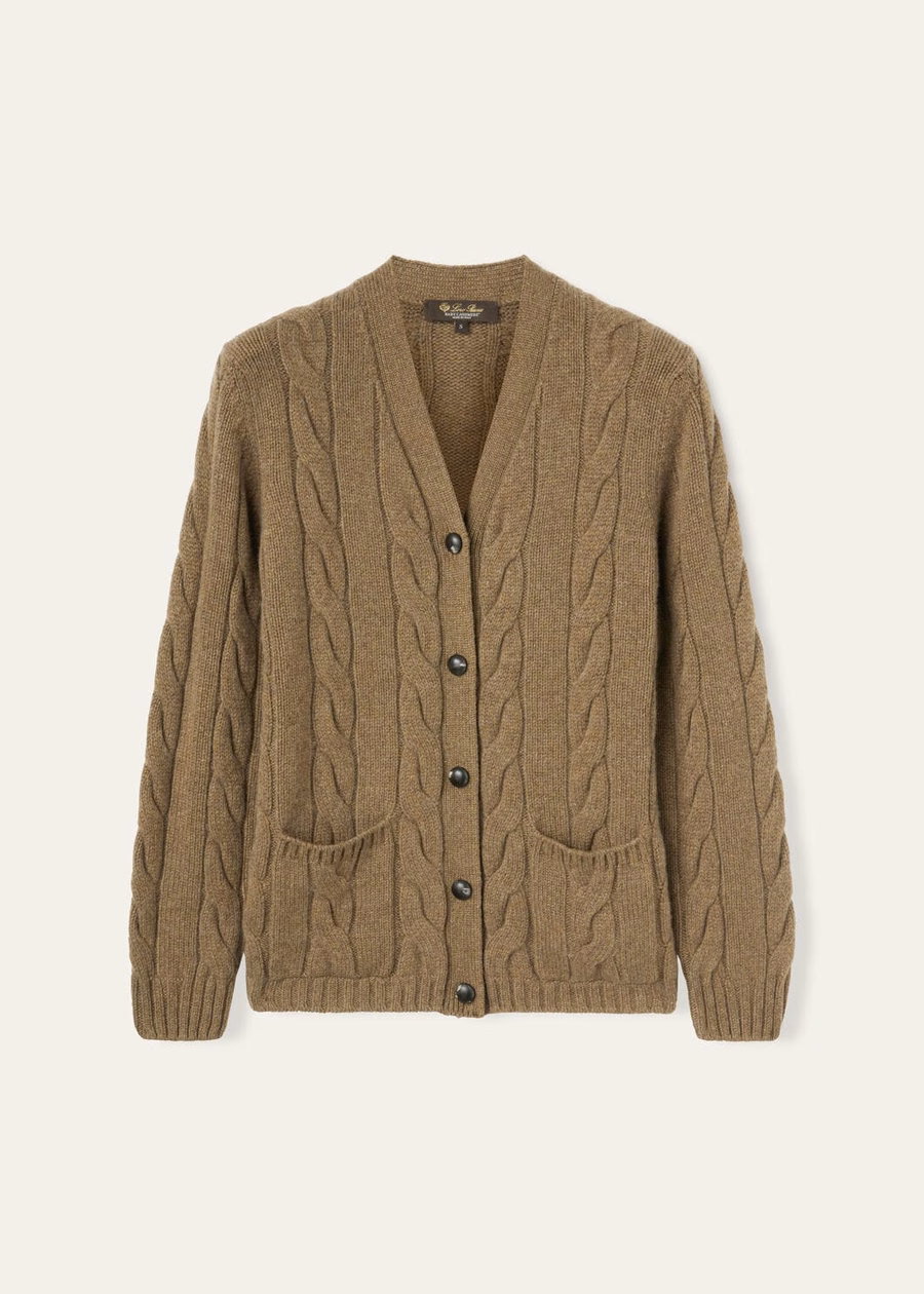 Napier Cardigan Baby Cashmere Coarsehair® Tundra Melange