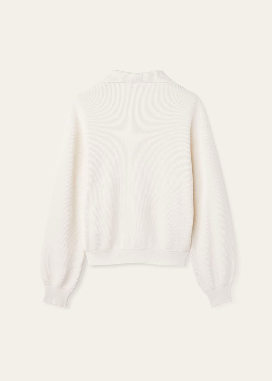 Tazawa katoenen poloshirt wit